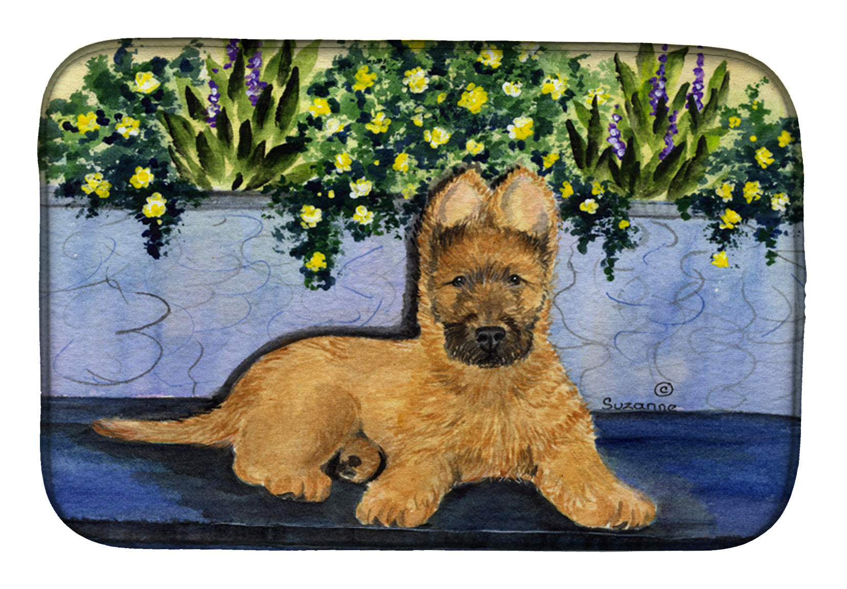 Briard Dish Drying Mat Absorbent Dish Drying Mat Pad for Kitchen Counter Dish Drainer Mat for Countertop, 14 x 21", Multicolor