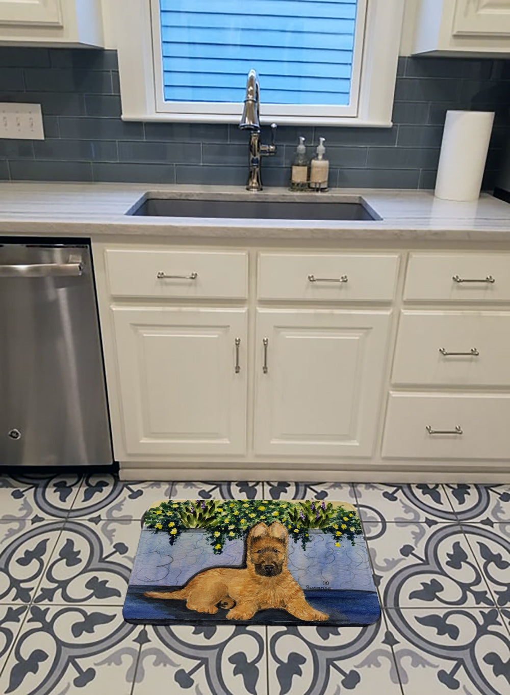 Briard Memory Foam Kitchen Mat Machine Washable Anti-Fatigue Cushion Comfort Bath or Kitchen Rug