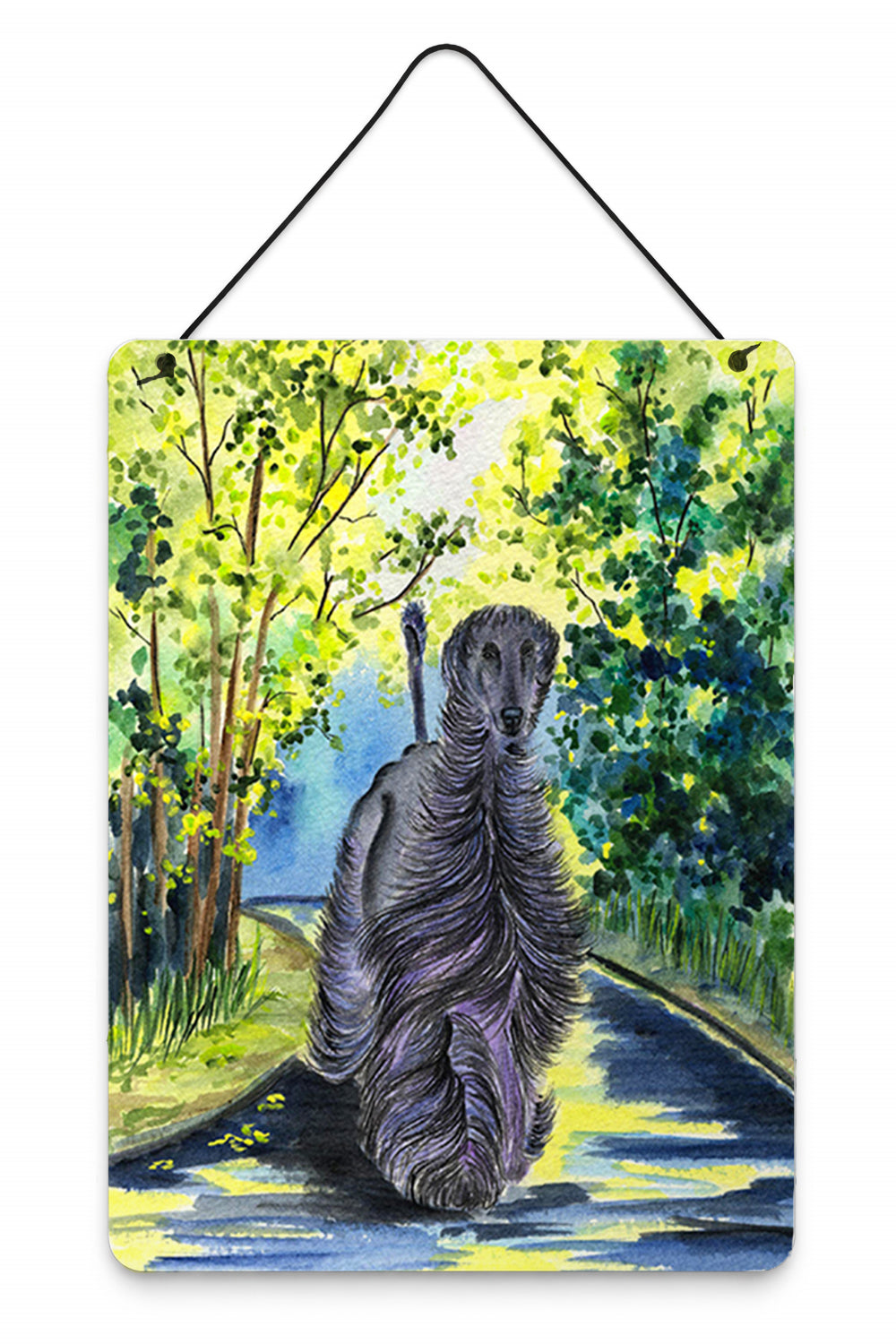 Afghan Hound Wall or Door Hanging Prints Aluminum Metal Sign Kitchen Wall Bar Bathroom Plaque Home Decor Front Door Plaque, 12x16, Multicolor