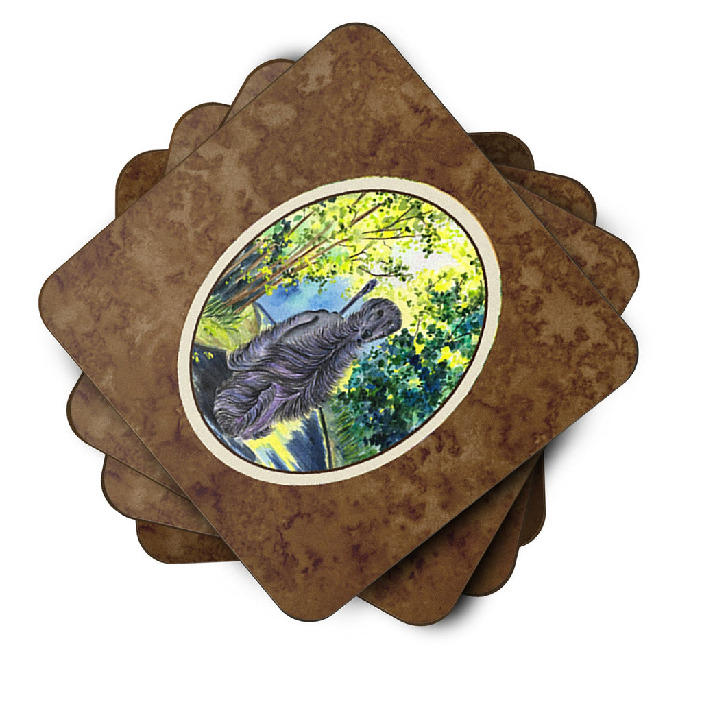 Afghan Hound Foam Coasters Set of 4 Cup Coasters for Indoor Outdoor, Tabletop Protection, Anti Slip, Mouse pad Material