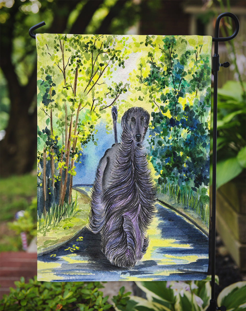Afghan Hound Garden Flag Mailbox Decorative Yard Banner Outside Patio Artwork for Flower Beds, Garden Size, Multicolor