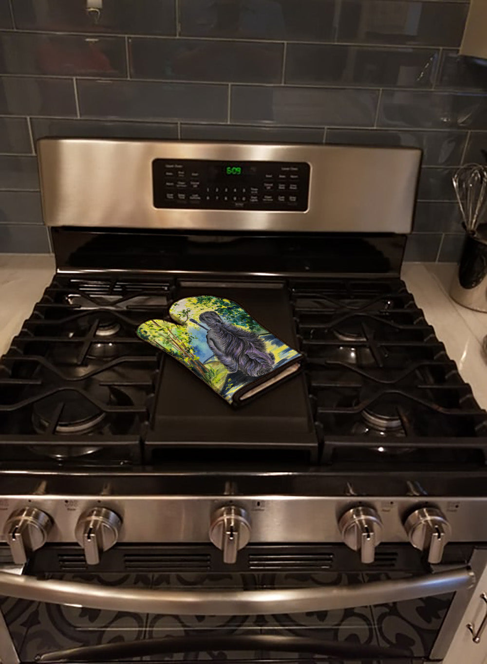 Afghan Hound Oven Mitt Heat Resistant Thick Oven Mitt for Hot Pans and Oven, Kitchen Mitt Protect Hands, Cooking Baking Glove