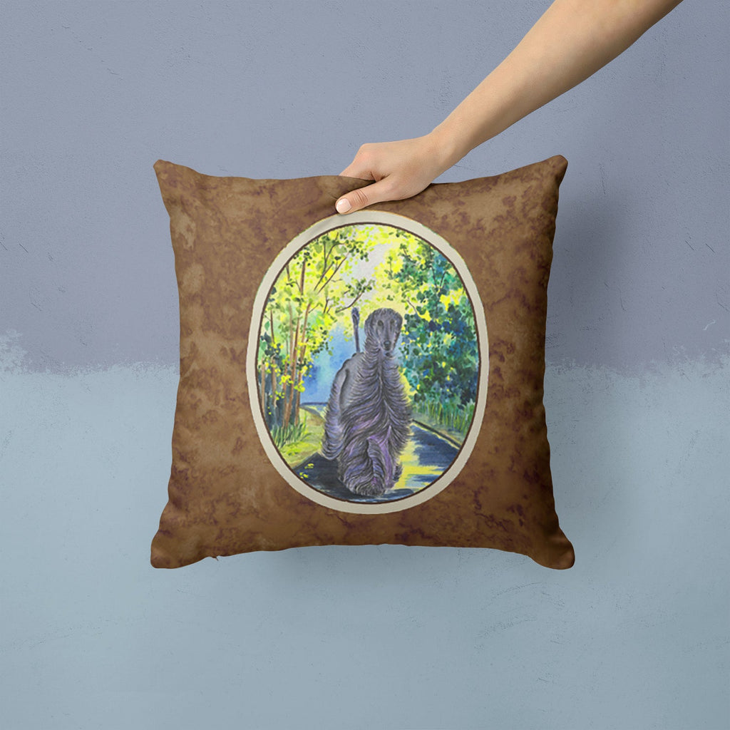 Afghan Hound Decorative Throw Pillow 14x14 Indoor Outdoor Accent Cushion, Fabric Cover with Insert for Sofa, Bed, Porch & Living Room