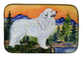 Great Pyrenees Dish Drying Mat Absorbent Dish Drying Mat Pad for Kitchen Counter Dish Drainer Mat for Countertop, 14 x 21", Multicolor