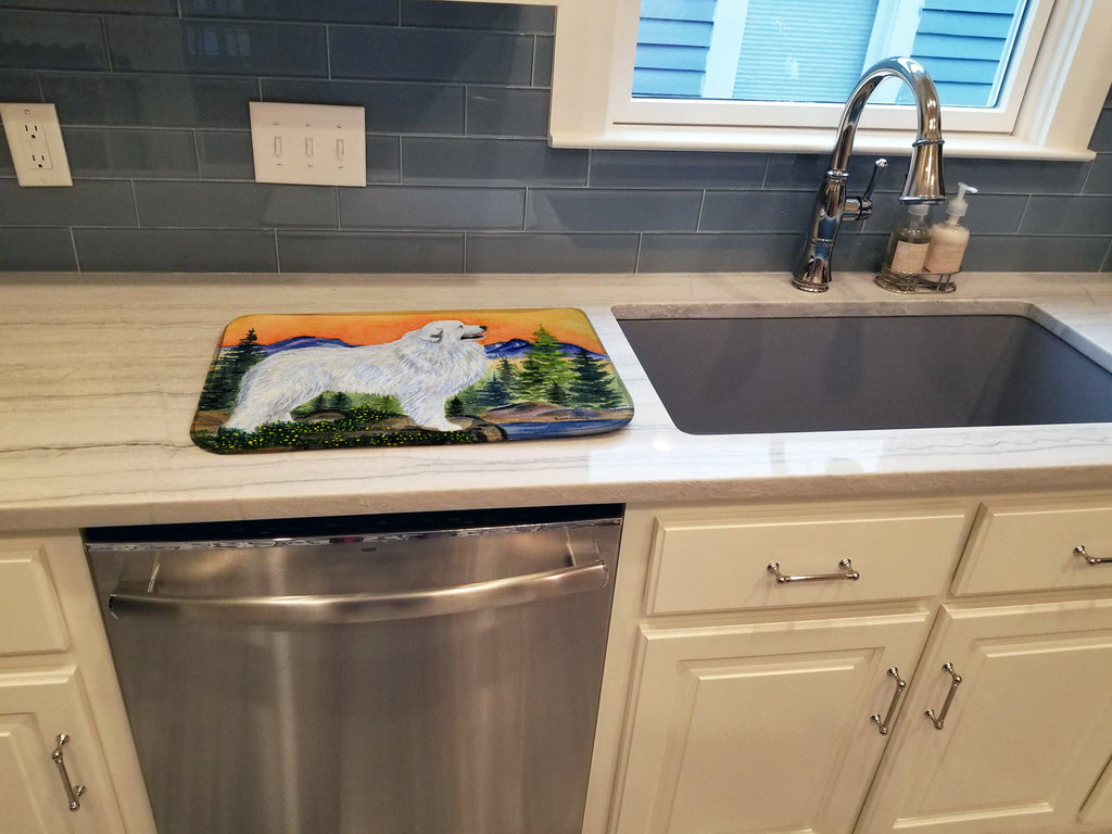 Great Pyrenees Dish Drying Mat Absorbent Dish Drying Mat Pad for Kitchen Counter Dish Drainer Mat for Countertop, 14 x 21", Multicolor