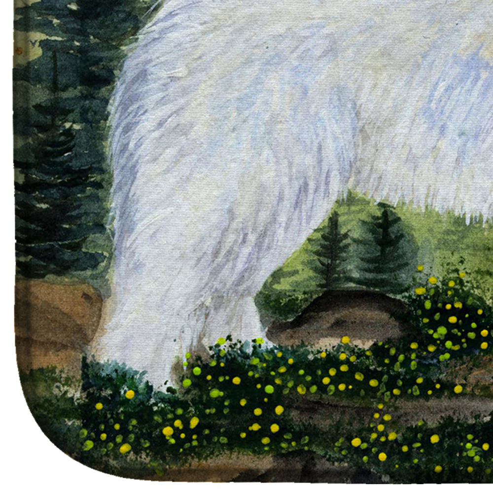 Great Pyrenees Dish Drying Mat Absorbent Dish Drying Mat Pad for Kitchen Counter Dish Drainer Mat for Countertop, 14 x 21", Multicolor