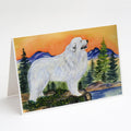 Great Pyrenees Greeting Cards Pack of 8 Blank Cards with Envelopes Whimsical A7 Size 5x7