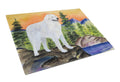Kuvasz Cutting Board Tempered Glass Kitchen Cutting Surface, Heat Resistant Chopping, Non-Slip Feet, Food Prep & Serving
