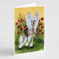 Chinese Crested Greeting Cards Pack of 8 Blank Cards with Envelopes Whimsical A7 Size 5x7