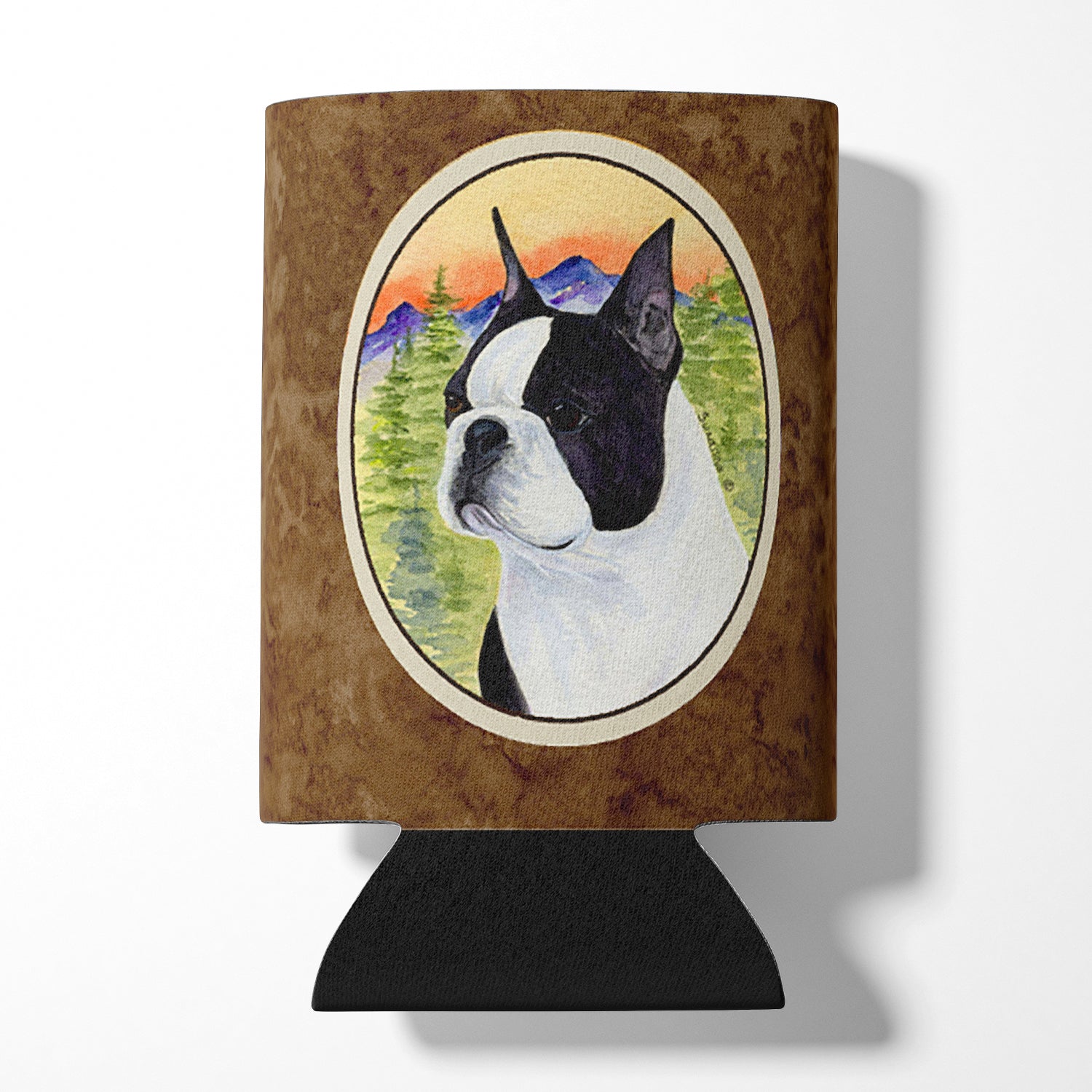 Boston Terrier Can or Bottle Hugger Cooler Sleeve for Standard 12 oz Cans, Insulated Foam Beer & Soda Can Hugger Reusable