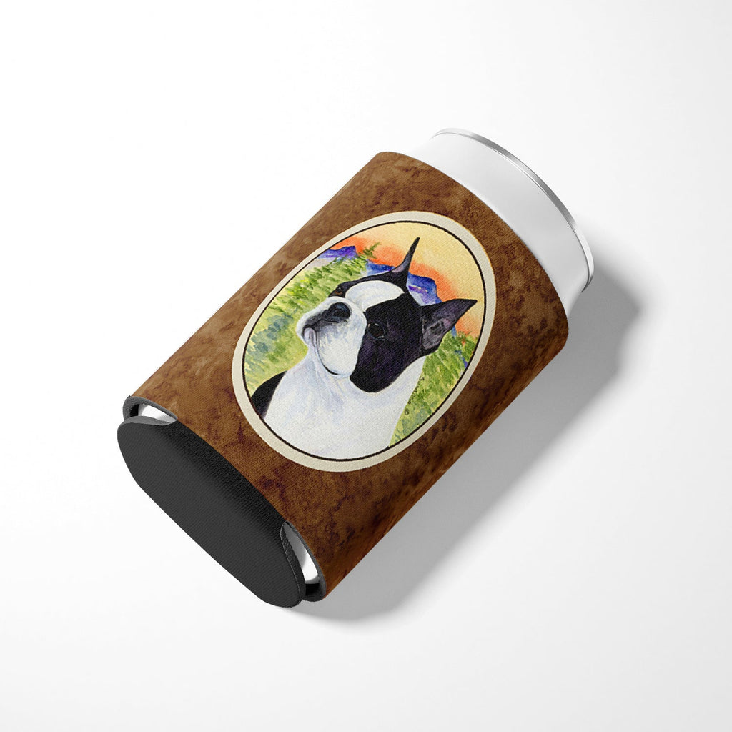 Boston Terrier Can or Bottle Hugger Cooler Sleeve for Standard 12 oz Cans, Insulated Foam Beer & Soda Can Hugger Reusable