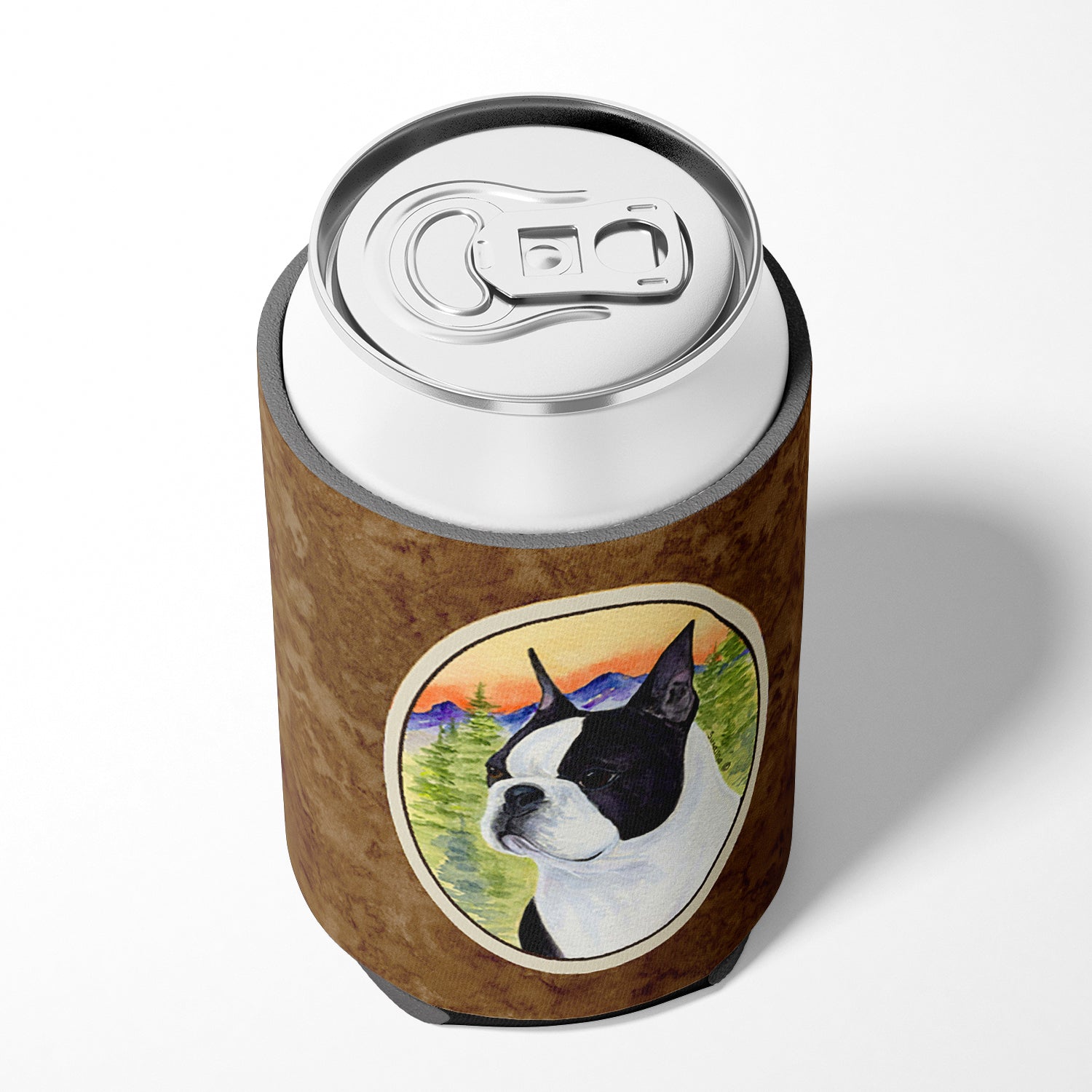 Boston Terrier Can or Bottle Hugger Cooler Sleeve for Standard 12 oz Cans, Insulated Foam Beer & Soda Can Hugger Reusable