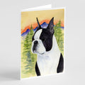 Boston Terrier Greeting Cards Pack of 8 Blank Cards with Envelopes Whimsical A7 Size 5x7