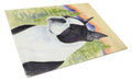 Boston Terrier Cutting Board Tempered Glass Kitchen Cutting Surface, Heat Resistant Chopping, Non-Slip Feet, Food Prep & Serving