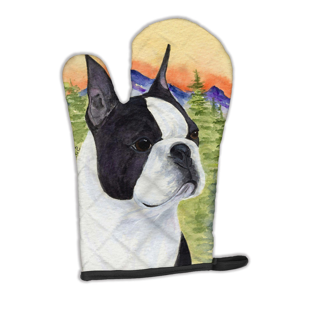 Boston Terrier Oven Mitt Heat Resistant Thick Oven Mitt for Hot Pans and Oven, Kitchen Mitt Protect Hands, Cooking Baking Glove