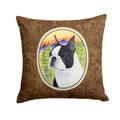 Boston Terrier Decorative Throw Pillow 14x14 Indoor Outdoor Accent Cushion, Fabric Cover with Insert for Sofa, Bed, Porch & Living Room