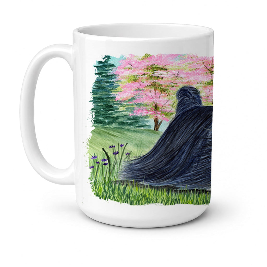 Yorkie Ceramic Coffee Mug 15 oz Decorative Large C Handle Mug Cup for Tea, Cocoa Hot Chocolate