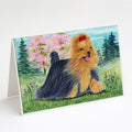 Yorkie Greeting Cards Pack of 8 Blank Cards with Envelopes Whimsical A7 Size 5x7