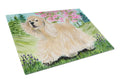 Cocker Spaniel Cutting Board Tempered Glass Kitchen Cutting Surface, Heat Resistant Chopping, Non-Slip Feet, Food Prep & Serving