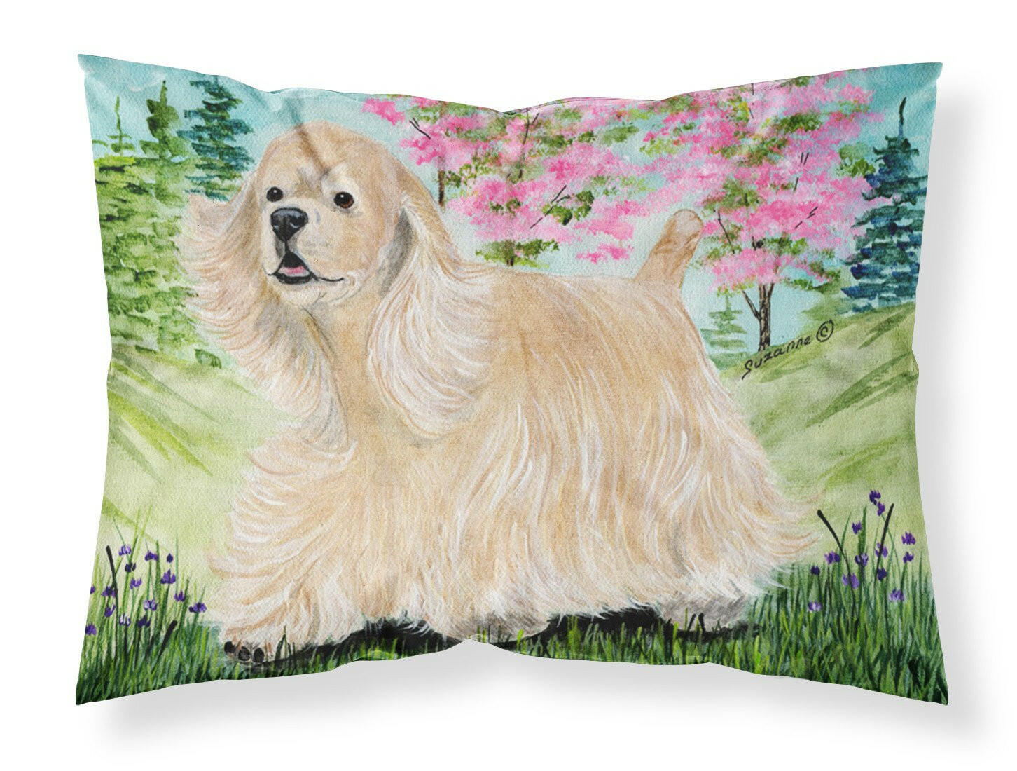 Cocker Spaniel Standard Pillowcase Lightweight Super Soft Easy Care Decorative Artwork Pillowcase, Standard