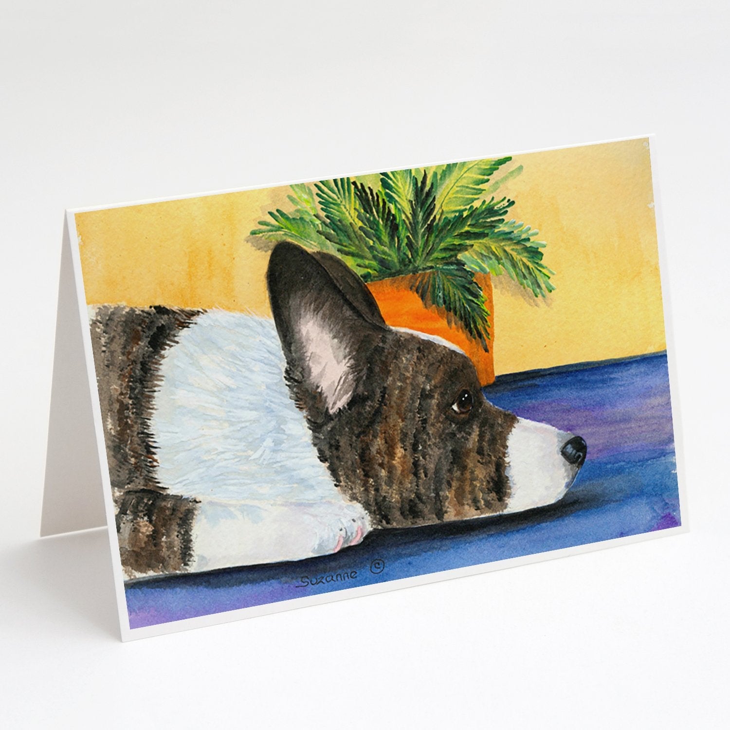 Corgi Greeting Cards Pack of 8 Blank Cards with Envelopes Whimsical A7 Size 5x7