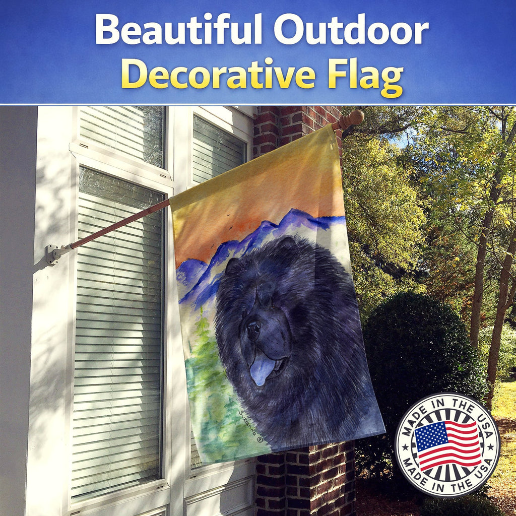 Chow Chow House Flag 28x40 Porch Sleeve Pole Decorative Outside Yard Banner Artwork Wall Hanging, Polyester