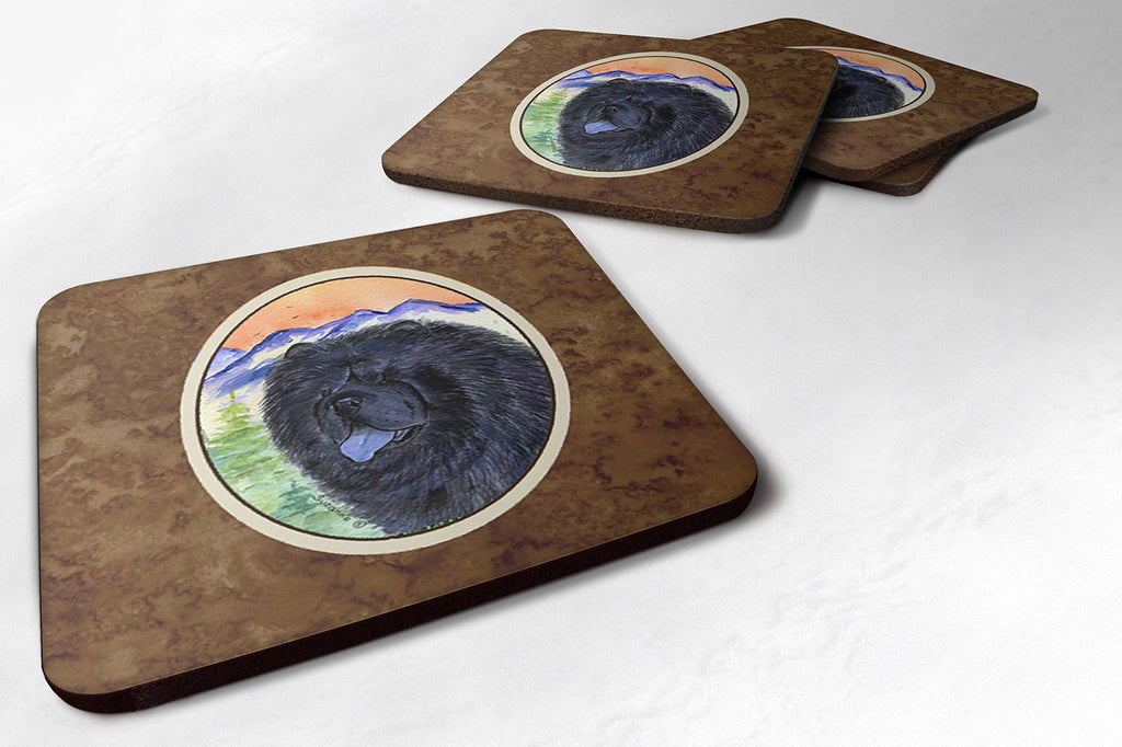 Chow Chow Foam Coasters Set of 4 Cup Coasters for Indoor Outdoor, Tabletop Protection, Anti Slip, Mouse pad Material