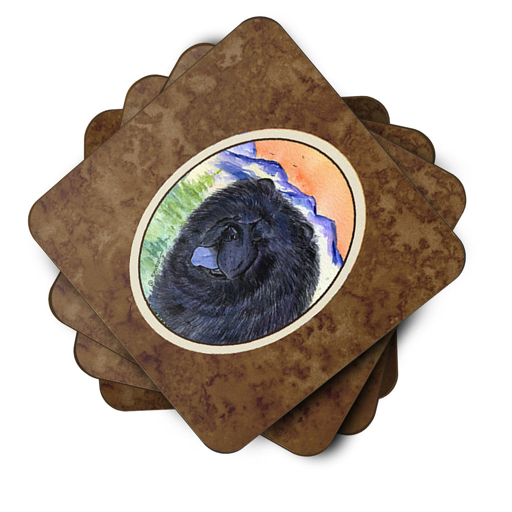 Chow Chow Foam Coasters Set of 4 Cup Coasters for Indoor Outdoor, Tabletop Protection, Anti Slip, Mouse pad Material