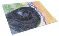 Chow Chow Cutting Board Tempered Glass Kitchen Cutting Surface, Heat Resistant Chopping, Non-Slip Feet, Food Prep & Serving
