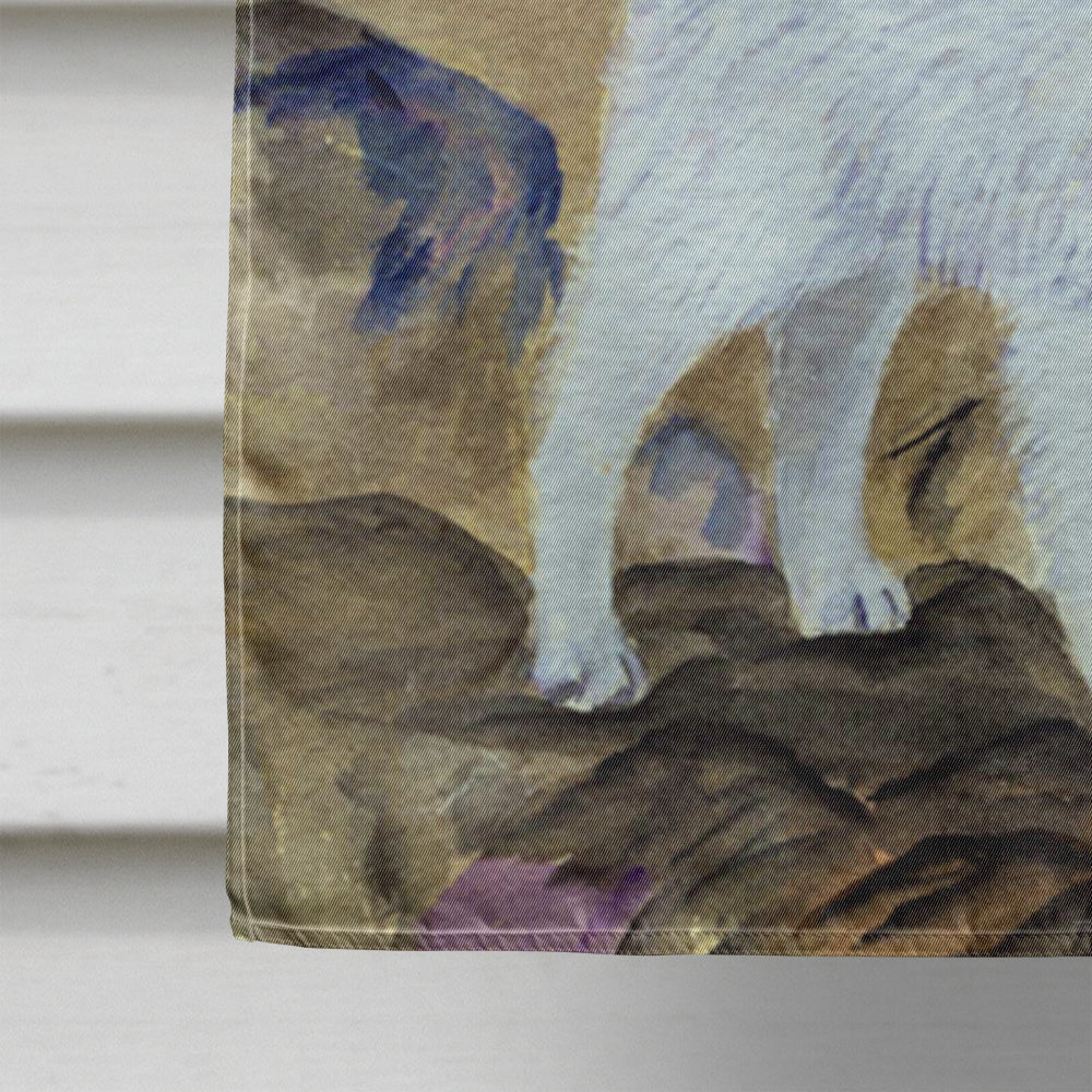 Papillon House Flag 28x40 Porch Sleeve Pole Decorative Outside Yard Banner Artwork Wall Hanging, Polyester