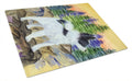 Papillon Cutting Board Tempered Glass Kitchen Cutting Surface, Heat Resistant Chopping, Non-Slip Feet, Food Prep & Serving