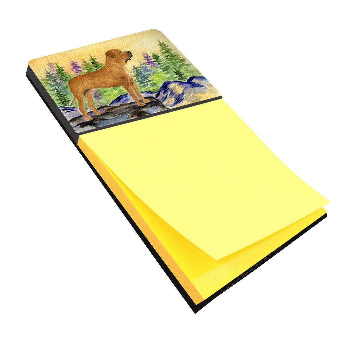 Tosa Inu Watercolor Sticky Note Holder Refillable Dispenser Desk Accessory 3x3 Pad Gift