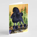Poodle Greeting Cards Pack of 8 Blank Cards with Envelopes Whimsical A7 Size 5x7