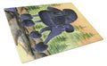 Poodle Cutting Board Tempered Glass Kitchen Cutting Surface, Heat Resistant Chopping, Non-Slip Feet, Food Prep & Serving