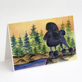 Poodle Greeting Cards Pack of 8 Blank Cards with Envelopes Whimsical A7 Size 5x7