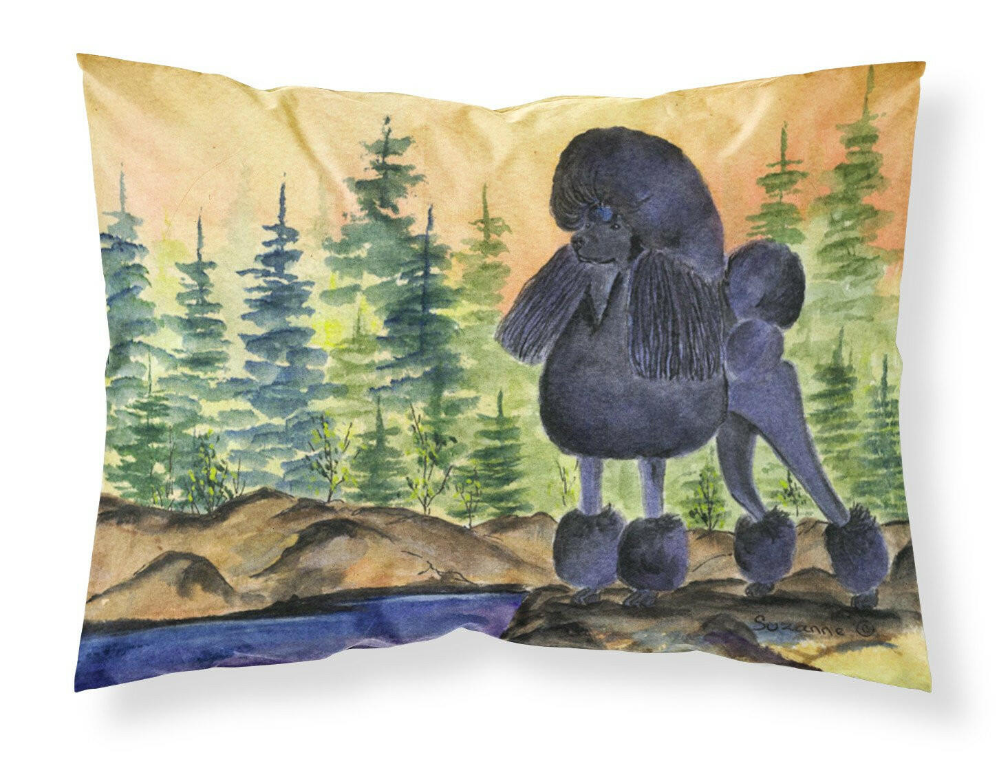 Poodle Standard Pillowcase Lightweight Super Soft Easy Care Decorative Artwork Pillowcase, Standard