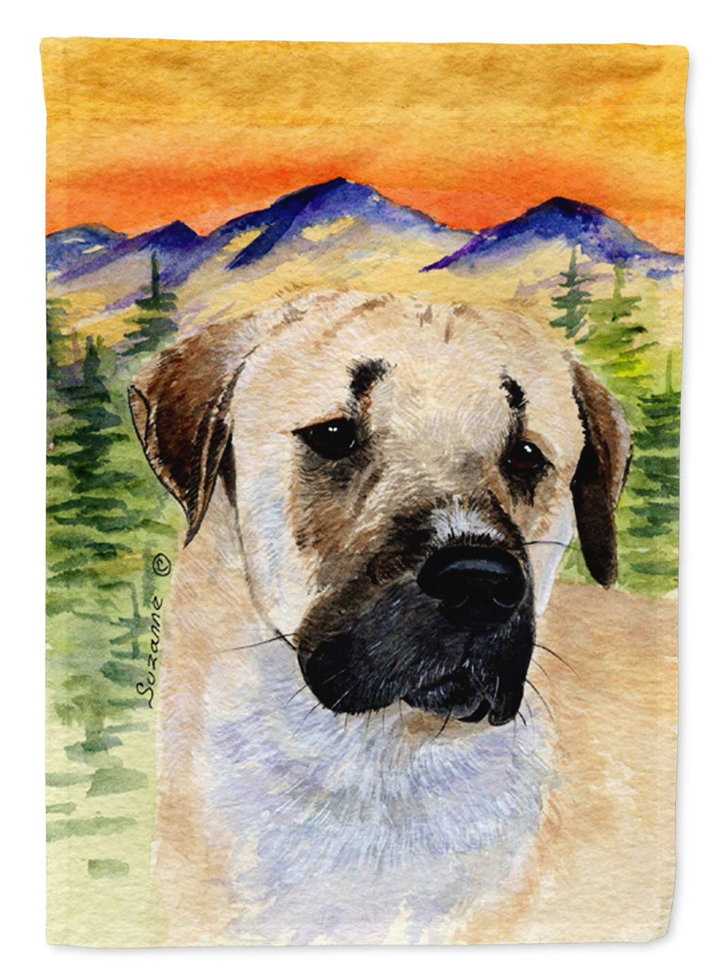 Anatolian Shepherd House Flag 28x40 Porch Sleeve Pole Decorative Outside Yard Banner Artwork Wall Hanging, Polyester