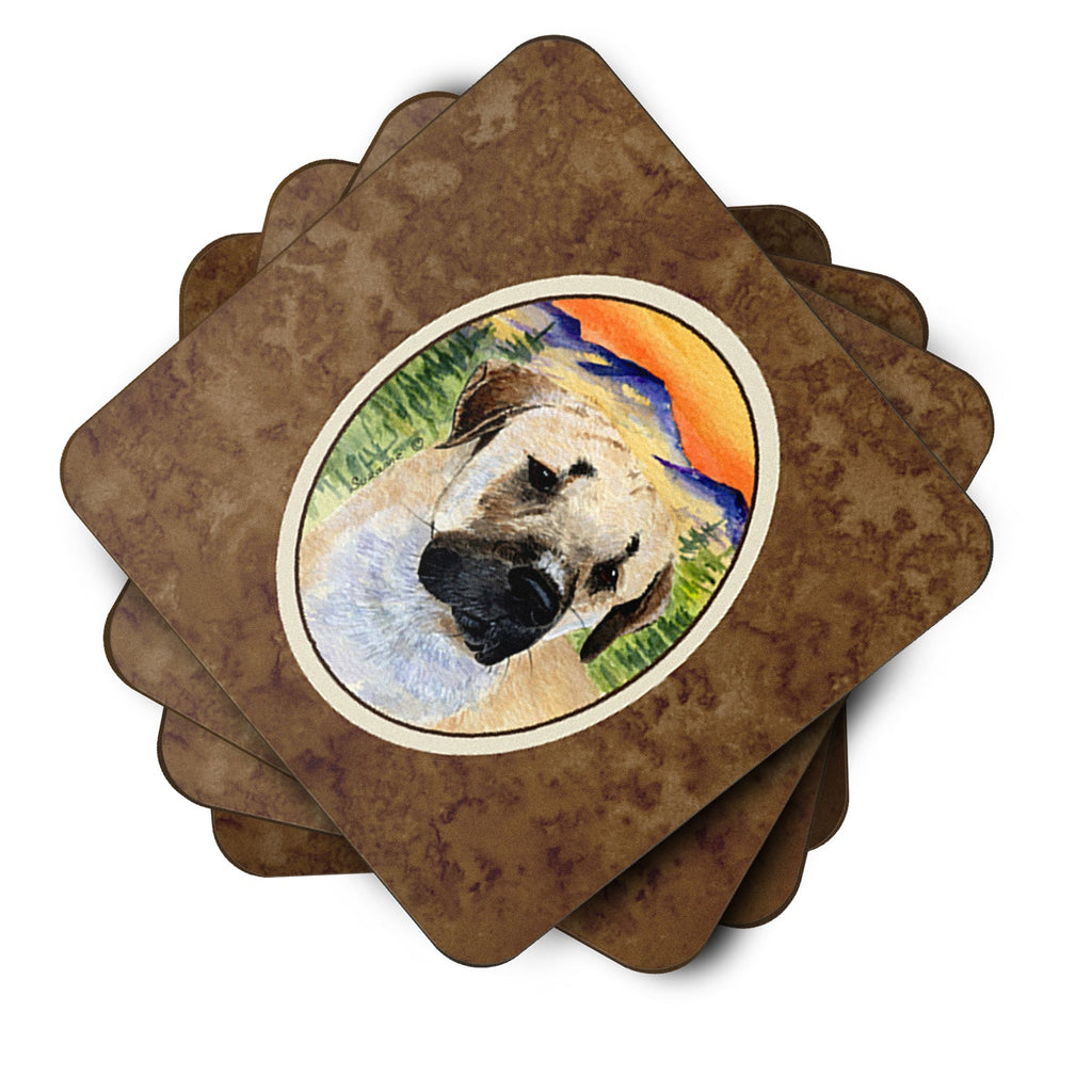 Anatolian Shepherd Foam Coasters Set of 4 Cup Coasters for Indoor Outdoor, Tabletop Protection, Anti Slip, Mouse pad Material