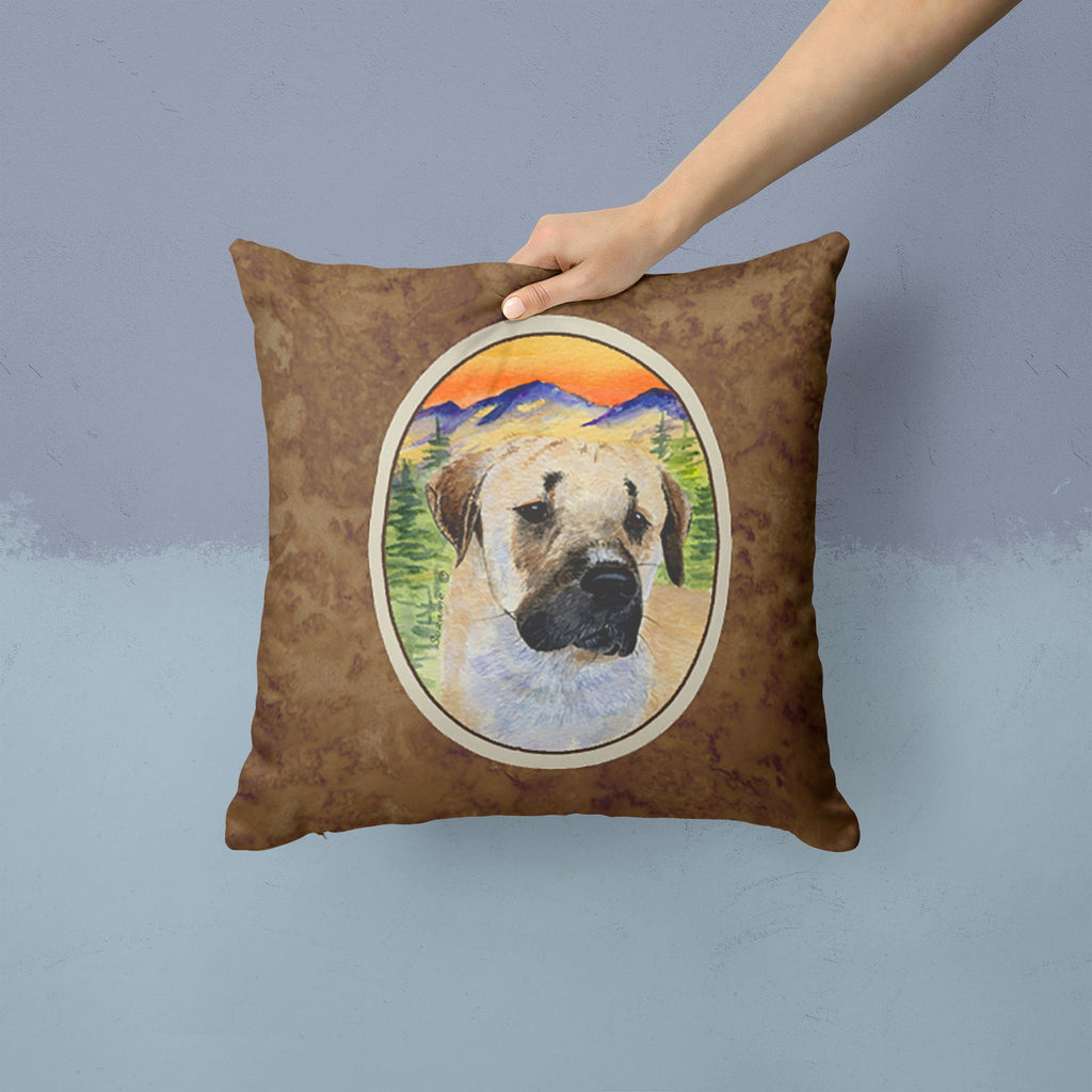 Anatolian Shepherd Decorative Throw Pillow 14x14 Indoor Outdoor Accent Cushion, Fabric Cover with Insert for Sofa, Bed, Porch & Living Room