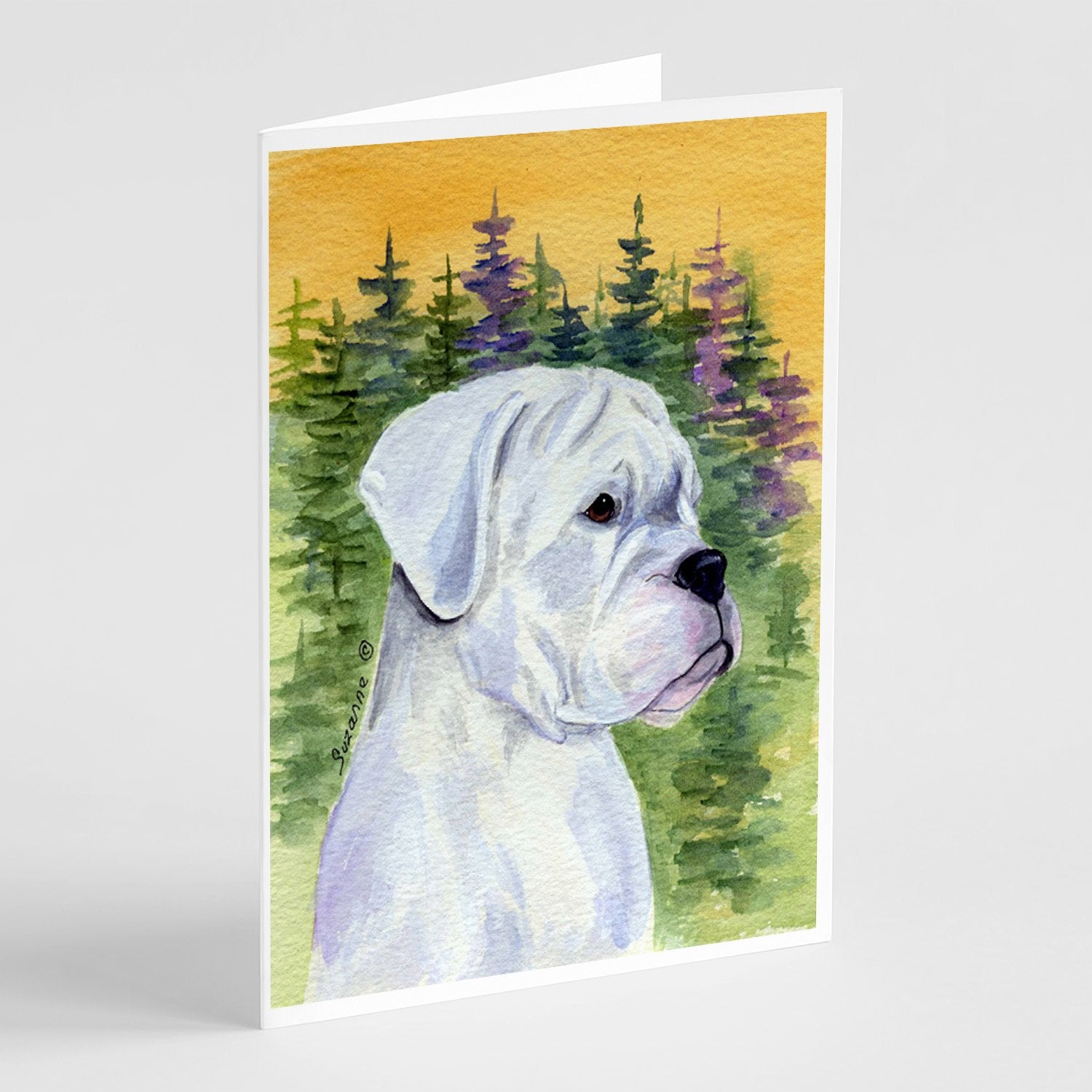Boxer Greeting Cards Pack of 8 Blank Cards with Envelopes Whimsical A7 Size 5x7