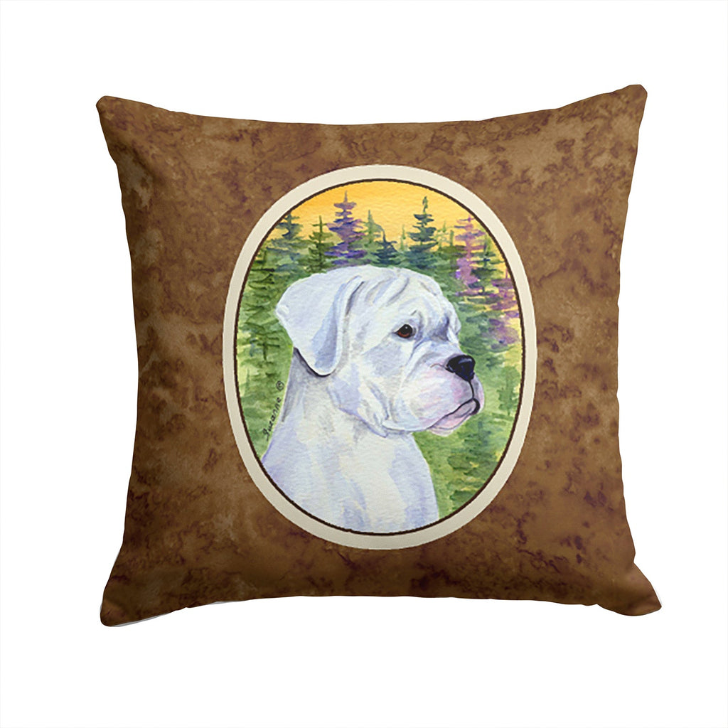 Boxer Decorative Throw Pillow 14x14 Indoor Outdoor Accent Cushion, Fabric Cover with Insert for Sofa, Bed, Porch & Living Room
