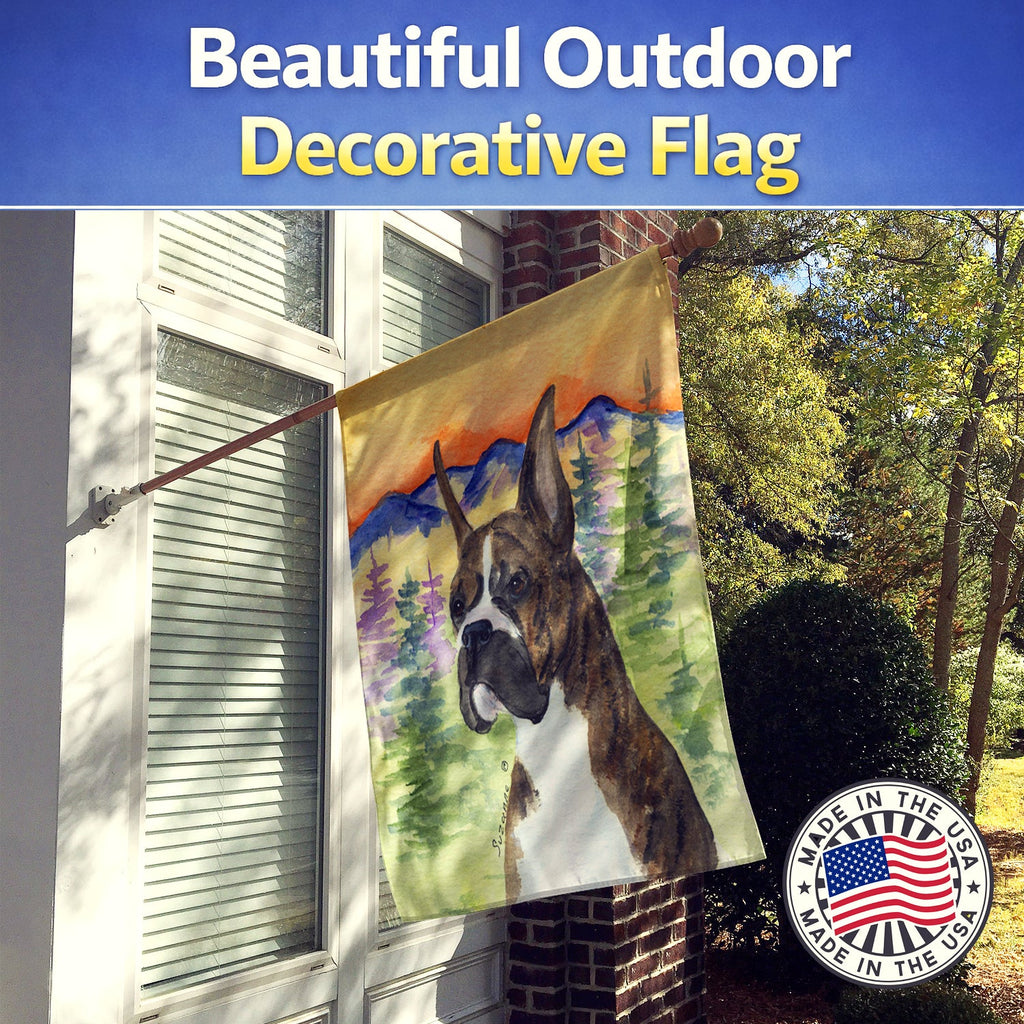 Boxer House Flag 28x40 Porch Sleeve Pole Decorative Outside Yard Banner Artwork Wall Hanging, Polyester