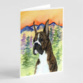 Boxer Greeting Cards Pack of 8 Blank Cards with Envelopes Whimsical A7 Size 5x7