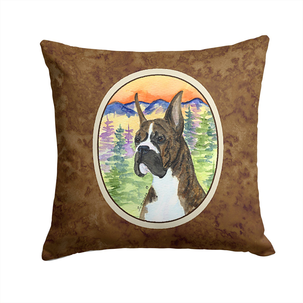 Boxer Decorative Throw Pillow 14x14 Indoor Outdoor Accent Cushion, Fabric Cover with Insert for Sofa, Bed, Porch & Living Room