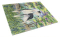 Saluki Cutting Board Tempered Glass Kitchen Cutting Surface, Heat Resistant Chopping, Non-Slip Feet, Food Prep & Serving