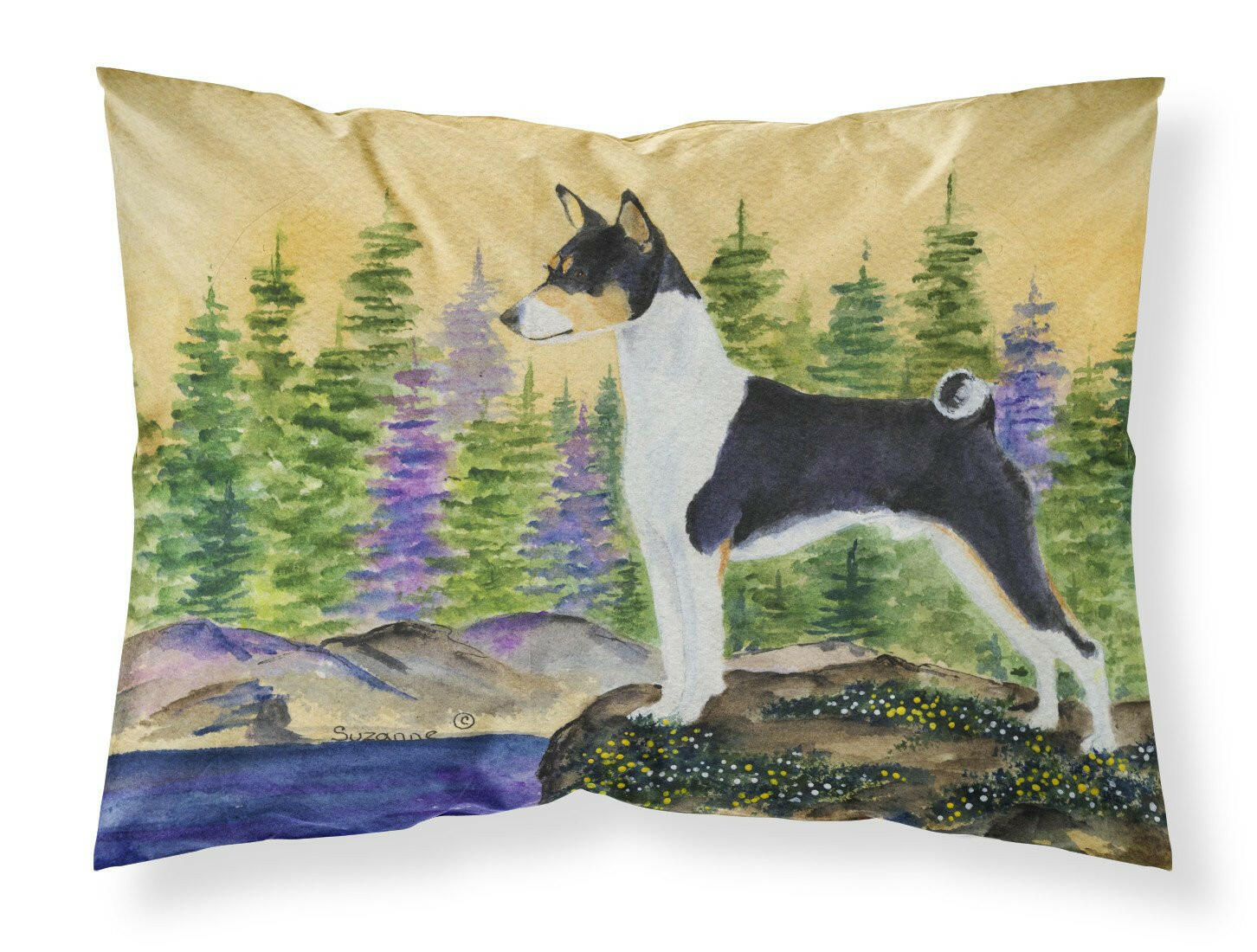 Basenji Standard Pillowcase Lightweight Super Soft Easy Care Decorative Artwork Pillowcase, Standard