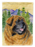 Leonberger House Flag 28x40 Porch Sleeve Pole Decorative Outside Yard Banner Artwork Wall Hanging, Polyester