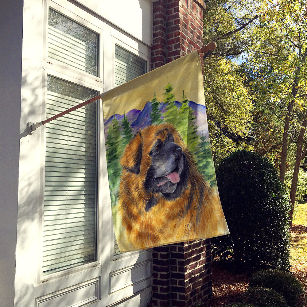 Leonberger House Flag 28x40 Porch Sleeve Pole Decorative Outside Yard Banner Artwork Wall Hanging, Polyester