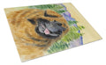 Leonberger Cutting Board Tempered Glass Kitchen Cutting Surface, Heat Resistant Chopping, Non-Slip Feet, Food Prep & Serving