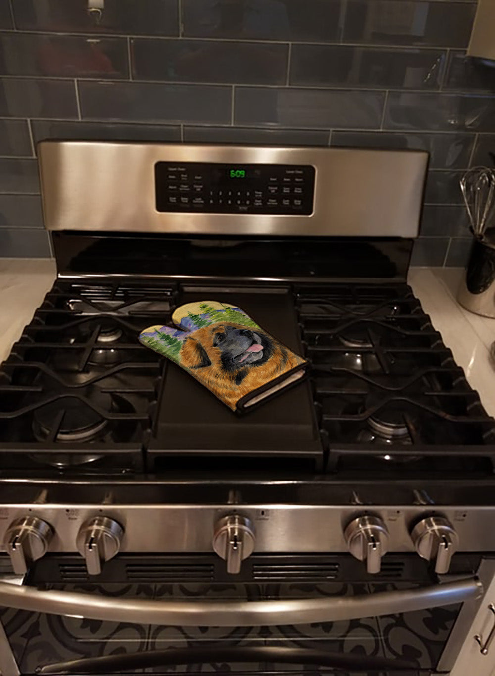 Leonberger Oven Mitt Heat Resistant Thick Oven Mitt for Hot Pans and Oven, Kitchen Mitt Protect Hands, Cooking Baking Glove